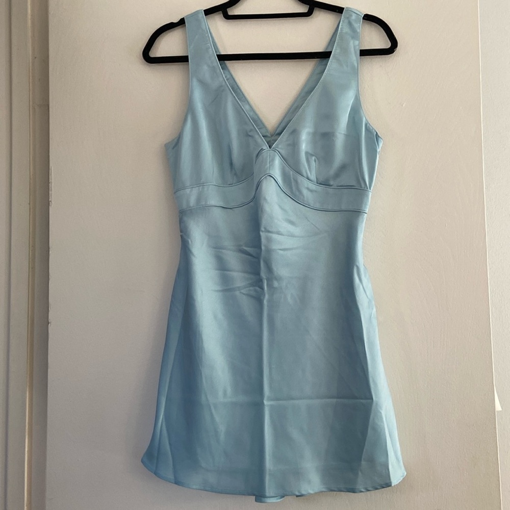 Abercrombie & Fitch Baby Blue Satin Dress [SP]